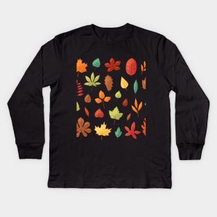 Autumn Leaves Kids Long Sleeve T-Shirt